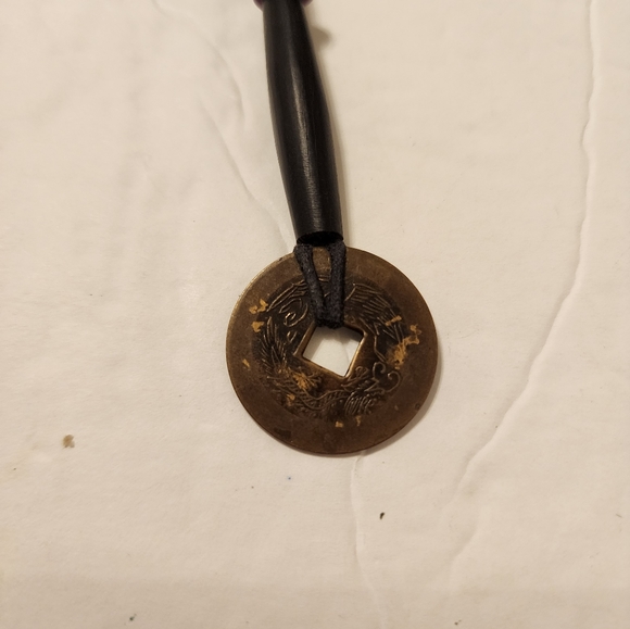 Treska Bronze Coin Chinese Hanzi Amulet Necklace - Picture 2 of 5